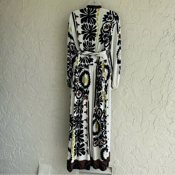 Zara Black, White, and Yellow Floral Maxi Dress or cover up - Picture 8 of 11